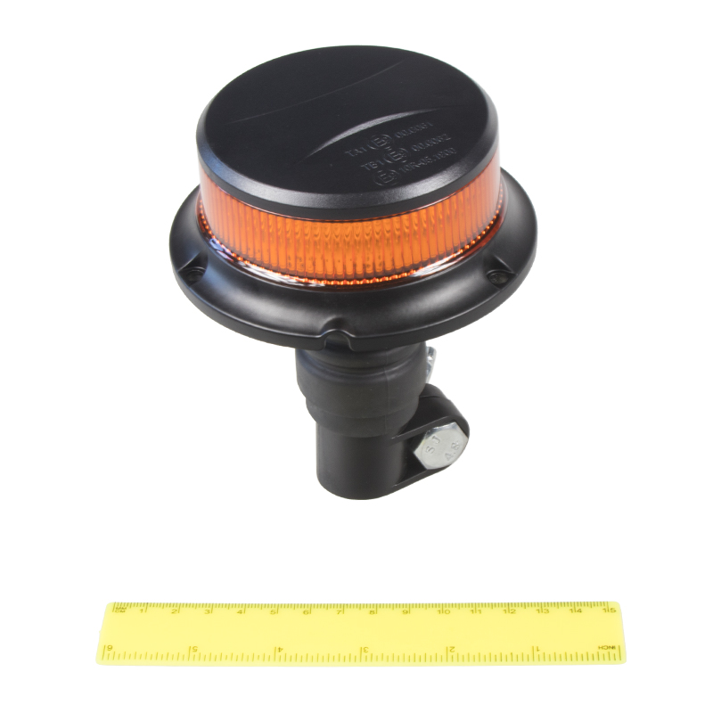 LED maják, 12-24V, 18x1W oranžový na držiak, ECE R65 R10