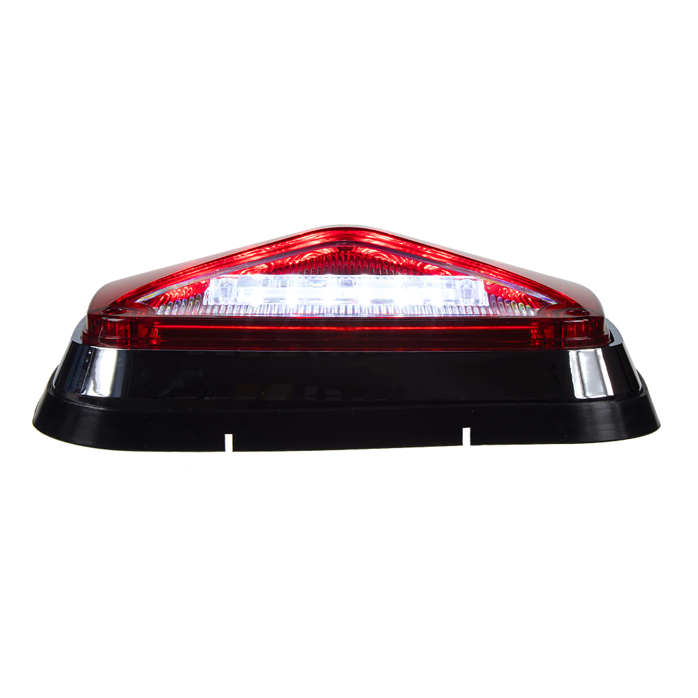 Výstražné LED svetlo obdĺžnikové s prísvitom, 12-24V, červené, ECE R65