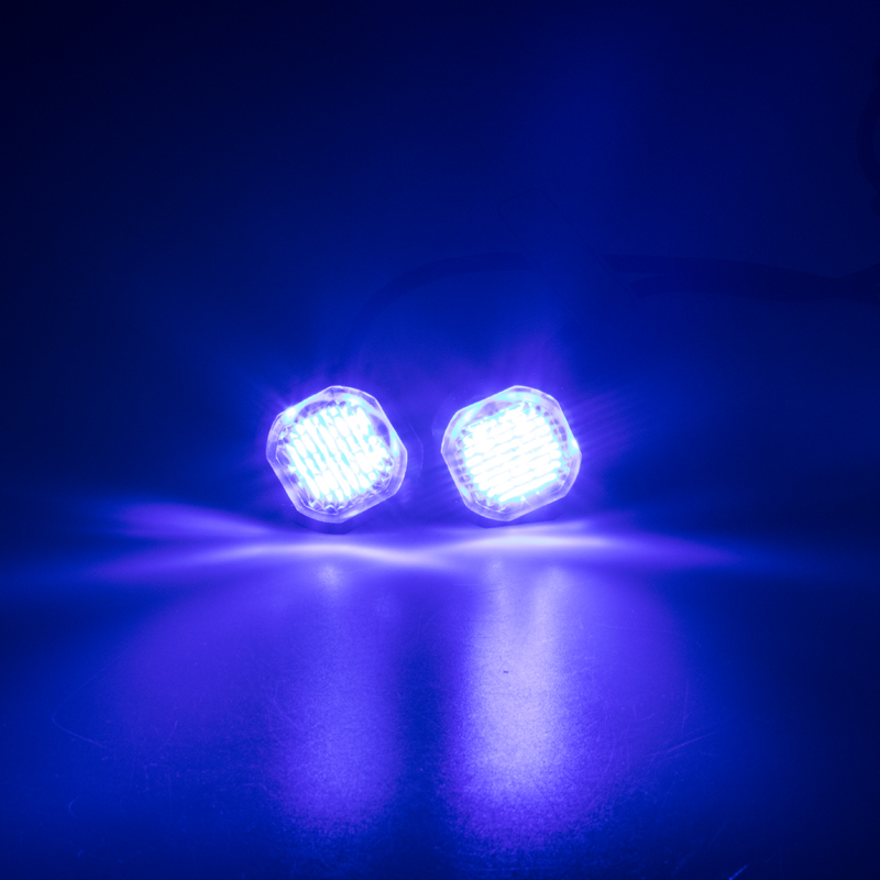 2x PROFI výstražné LED svetlo vonkajšie modré, 12-24V, ECE R65