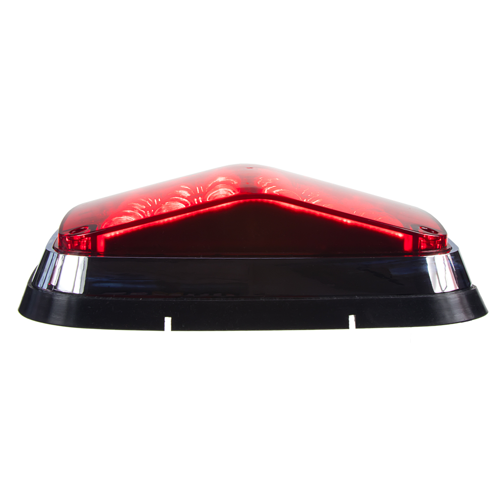 Výstražné LED svetlo obdĺžnikové, 12/24V, červené