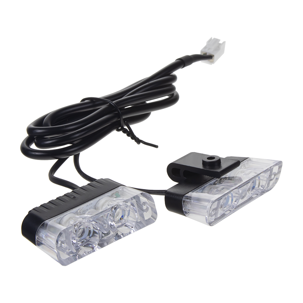 Výstražné LED svetlá vonkajšie, do mriežky, oranžové, 12V
