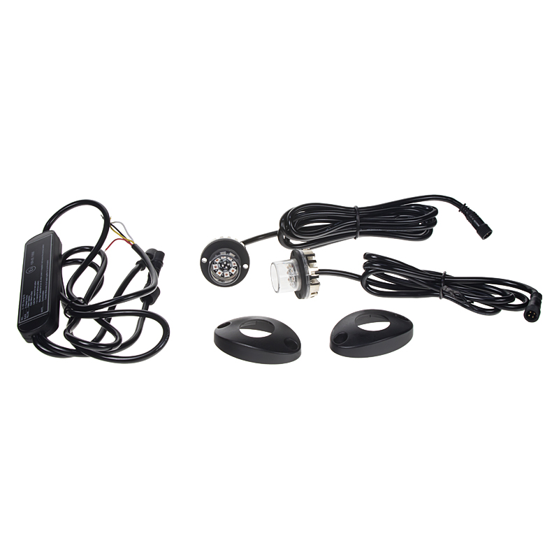 x LED stroboskop modrý 8x3W, 12-24V