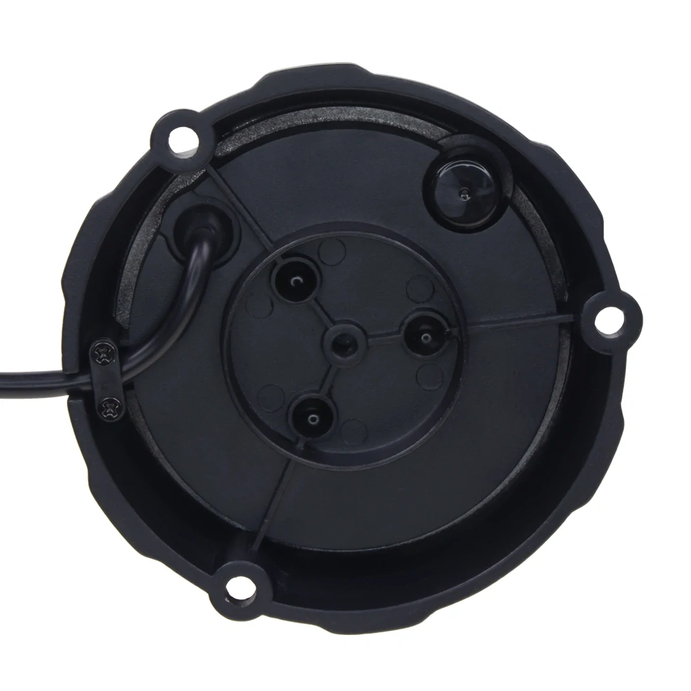 Robustný modrý LED maják, čierny hliník, 48W, ECE R65
