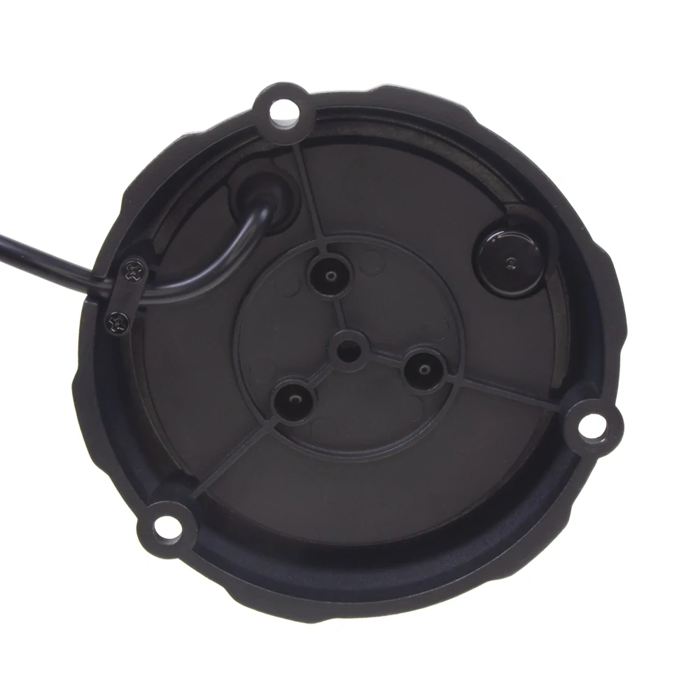 Robustný červený LED maják, čierny hliník, 48W, ECE R65