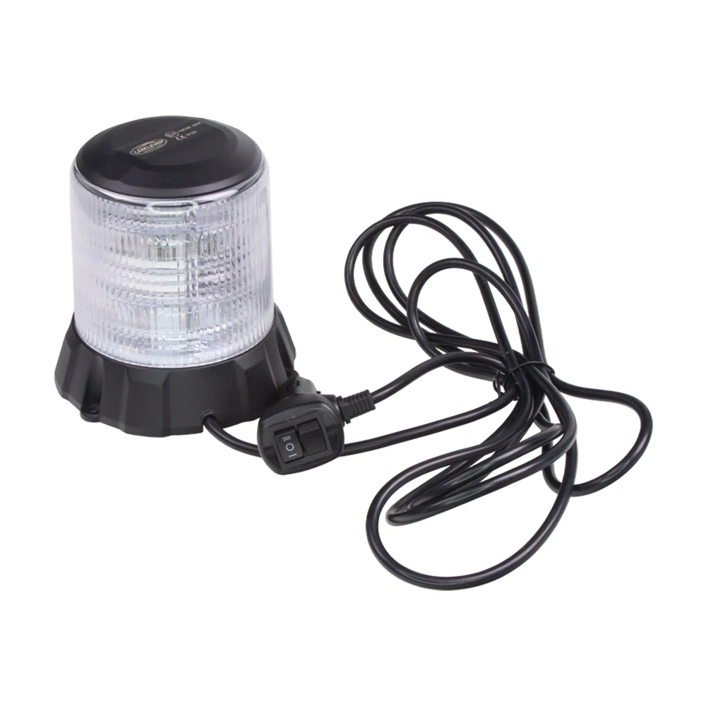Robustný modro-červený LED maják, čierny hliník, 96W, ECE R10