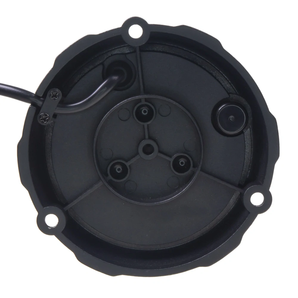 Robustný červený LED maják, čierny hliník, 96W, ECE R65