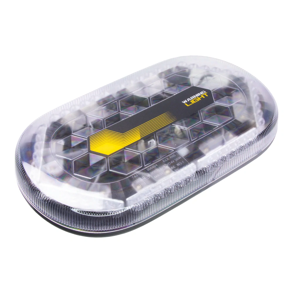 Mini LED rampa, oranžová, 48xLED, 12-24V, ECE R65, pevná montáž