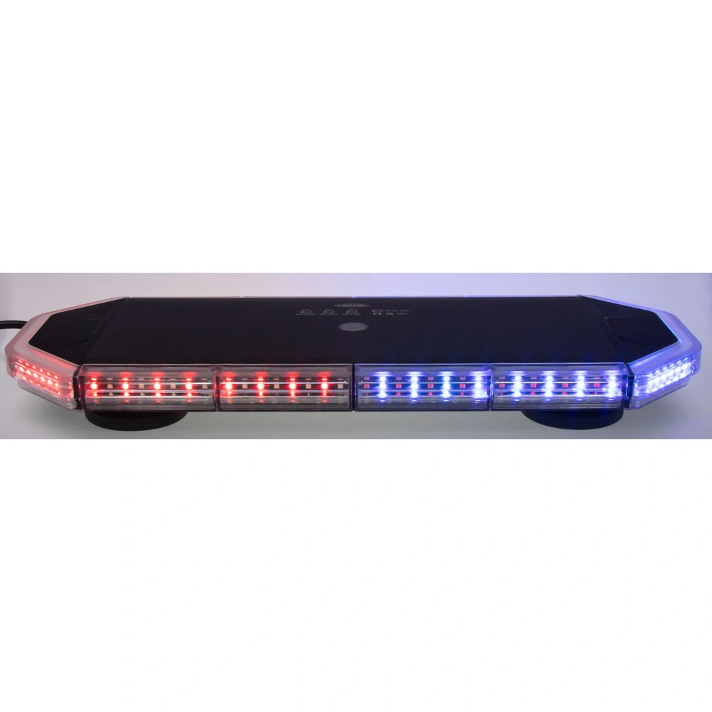 LED rampa 440mm, červeno/modro biela, magnet 10-30V, ECE R65