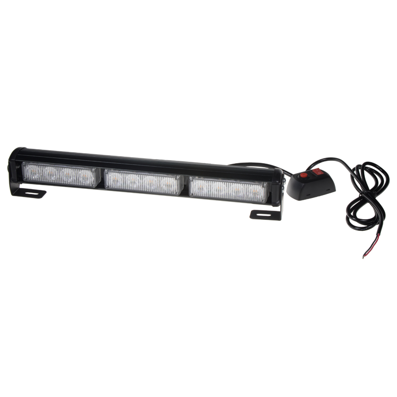 LED svetelná alej, 12x LED 3W, oranžová 360mm, ECE R10