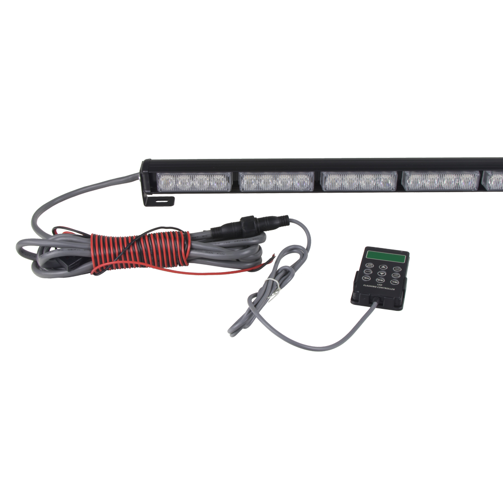 LED svetelná alej, 32x 3W LED, oranžová s displejom 910mm, ECE R10