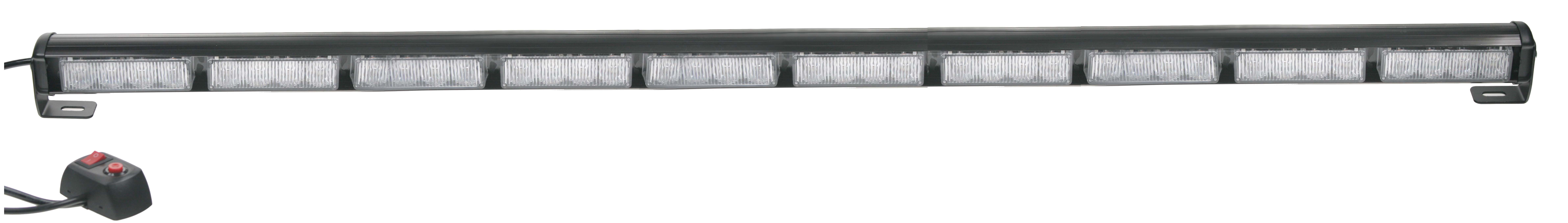 LED svetelná alej, 40x LED 3W, oranžová 1210mm, ECE R10