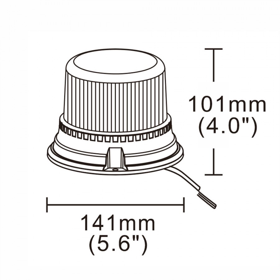 LED maják 24x LED R65 R10 3-bodové uchytenie ALR0038-4