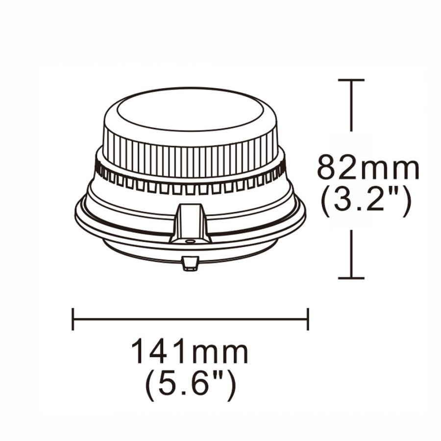 LED maják 12x LED R65 R10 magnetické uchytenie ALR0004-4