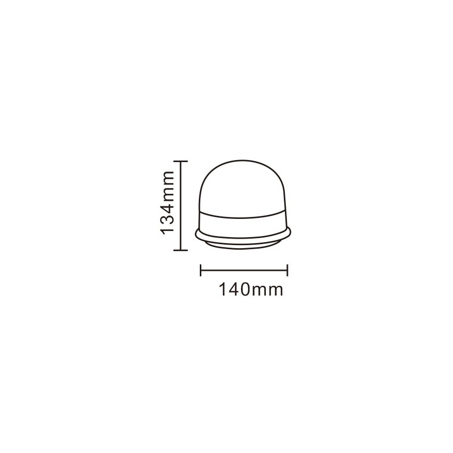 LED maják 12xLED R65 R10 LW0033-ALR-2