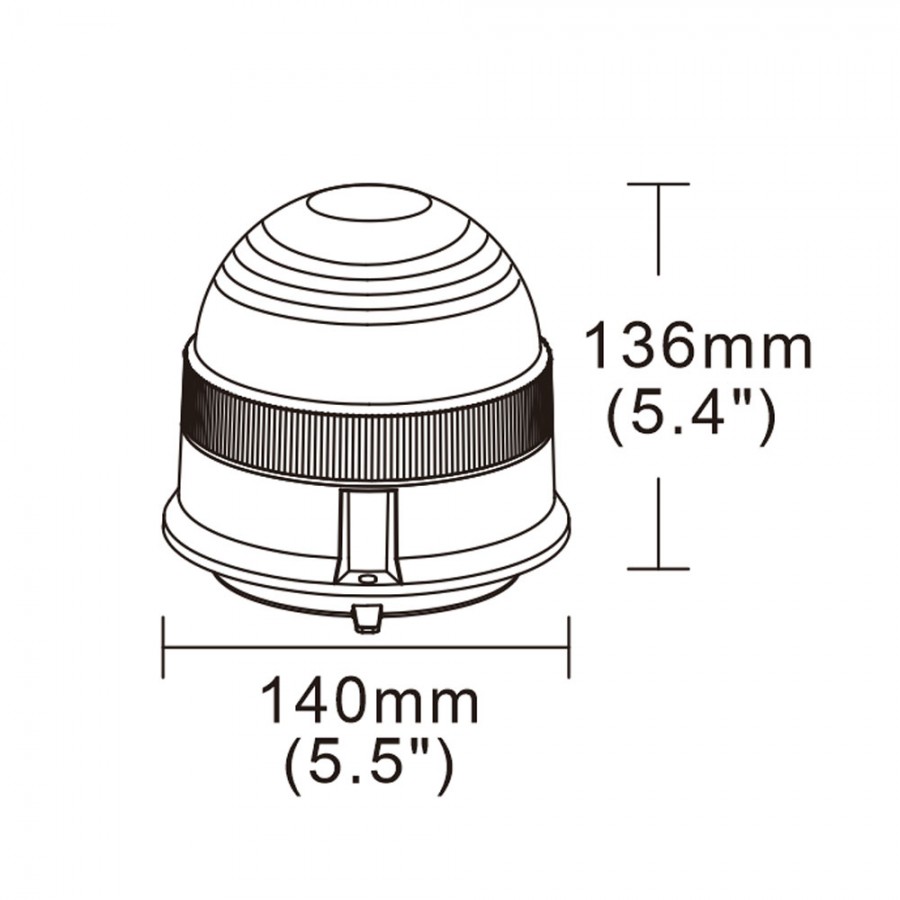 LED maják 12x LED R65 R10  LW0033-ALR-4