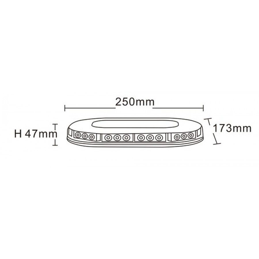 LED minirampa 250x173x47mm R65 R10 BLK0004