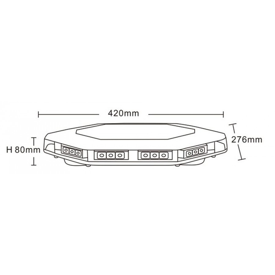 LED minirampa 420x276x80mm R65 R10 BLK0006