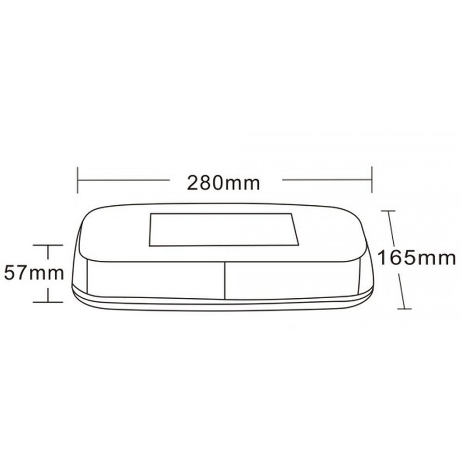 LED minirampa 280x165x57mm R65 R10 BLK0007