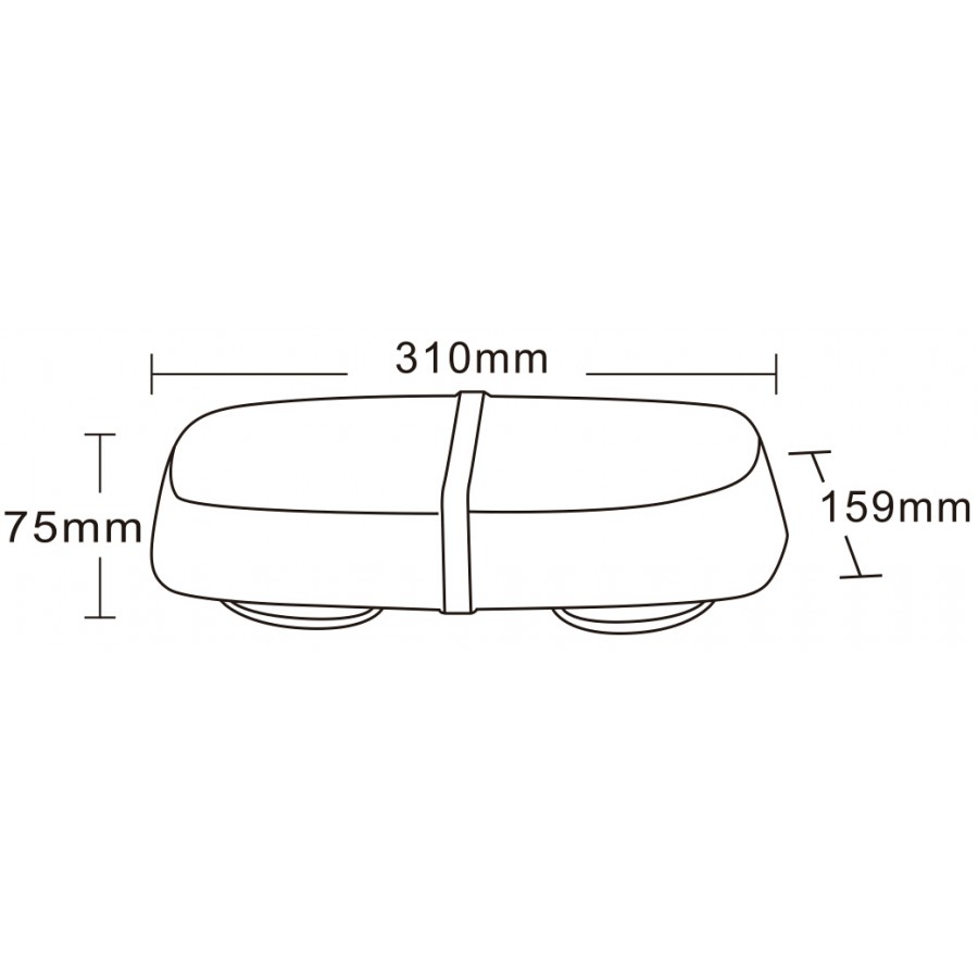 LED minirampa 310x159x75mm R65 R10 BLK0010