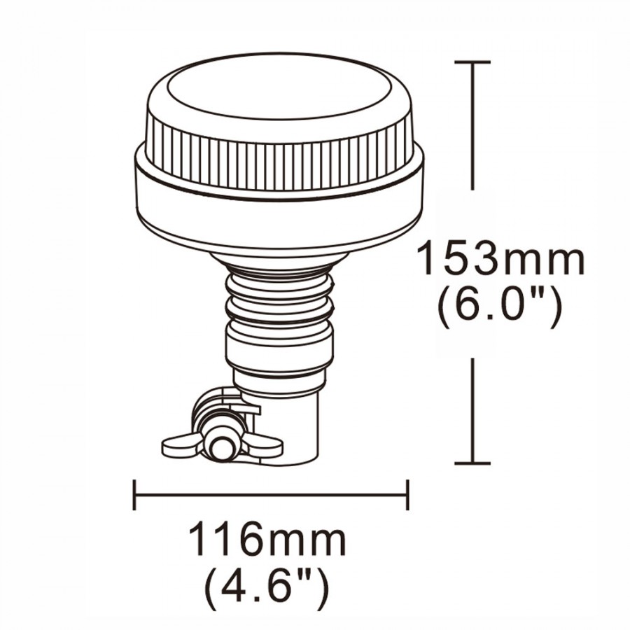 LED maják  12x LED R65 R10 flex ALR0006-4