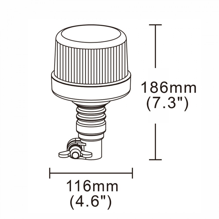LED maják 24x LED R65 R10 flex  ALR0039-4