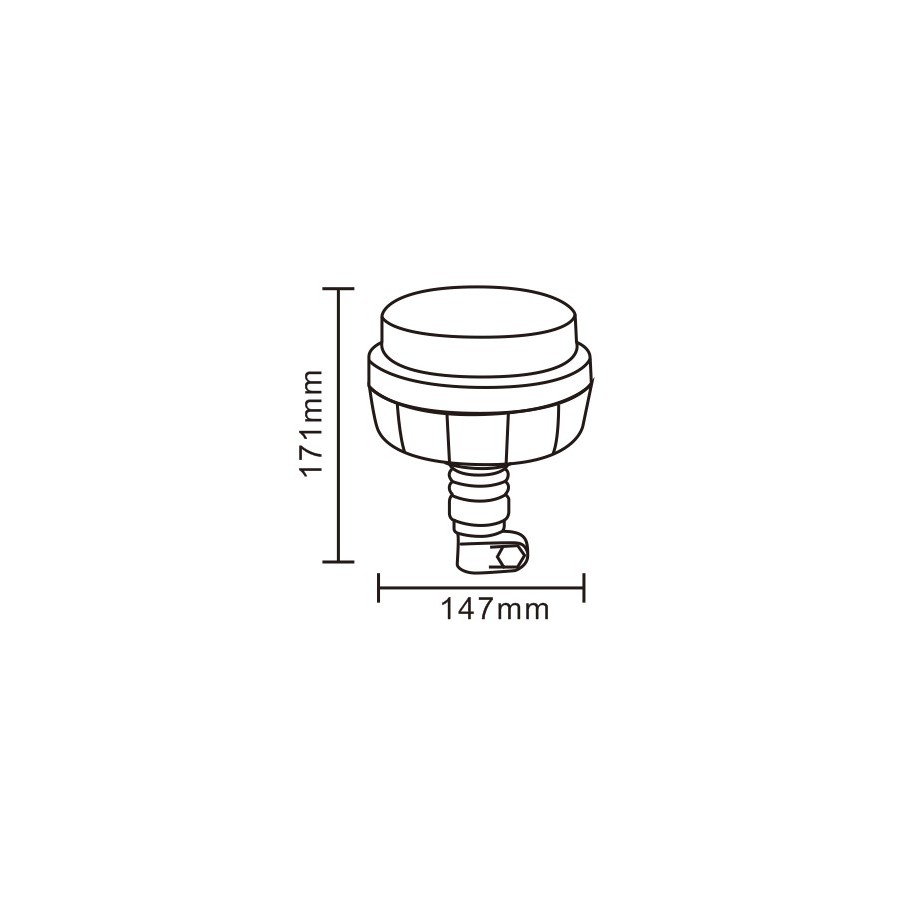 LED maják rotačný 8LED*5W R65 R10 flex ALR0043