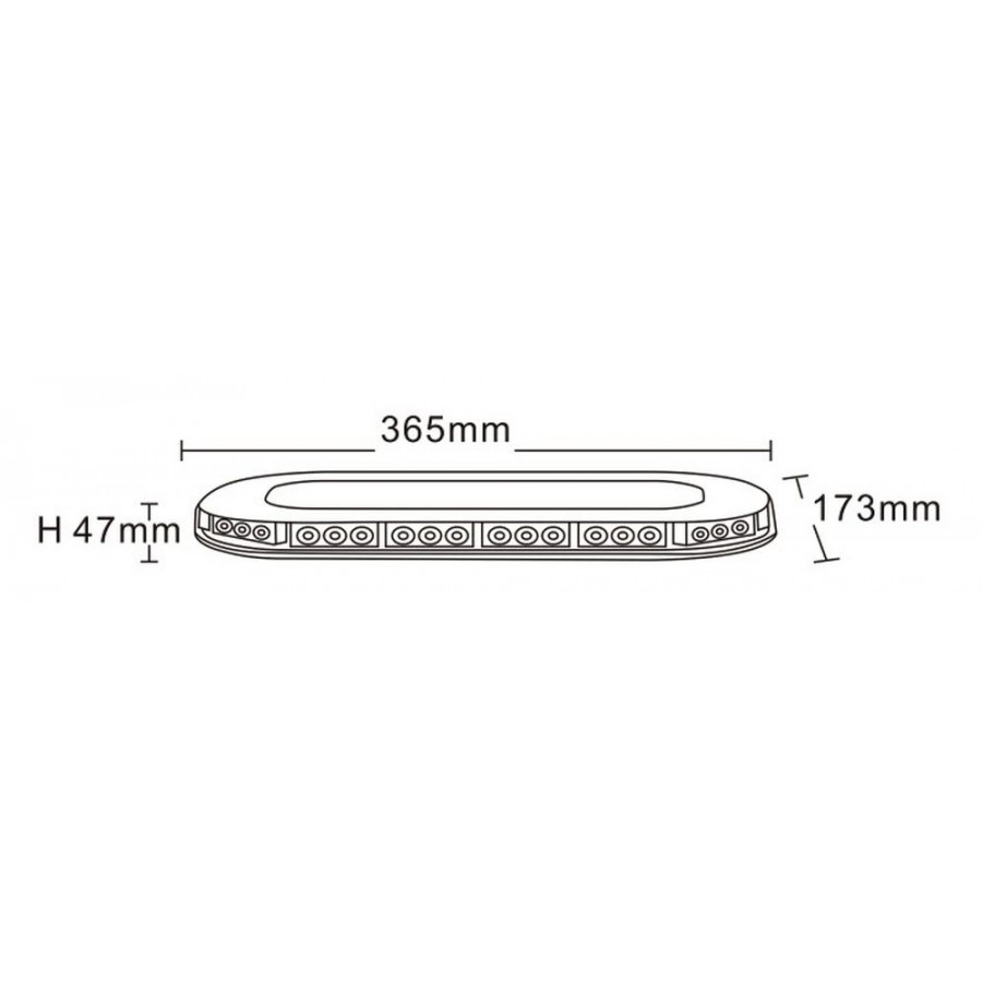 LED minirampa 365x173x47mm R65 R10 BLK0005