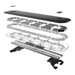 LED rampa 1220mm, červeno-modrá, 10-30V