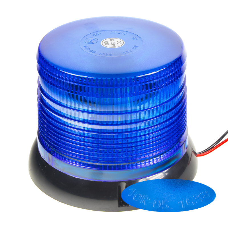 LED maják, 12-24V, modrý, homologácia