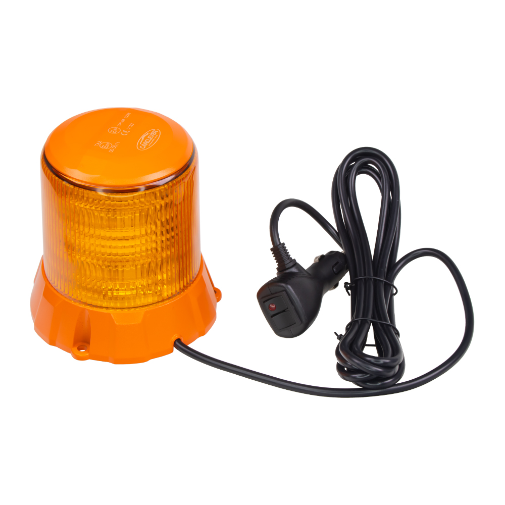 Robustný oranžový LED maják, oranžový hliník, 96W, ECE R65