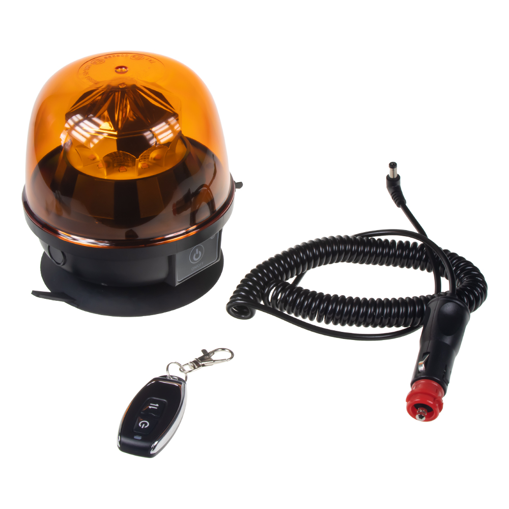 AKU LED maják, oranžový, diaľkové ovládanie, magnet, ECE R10, R65
