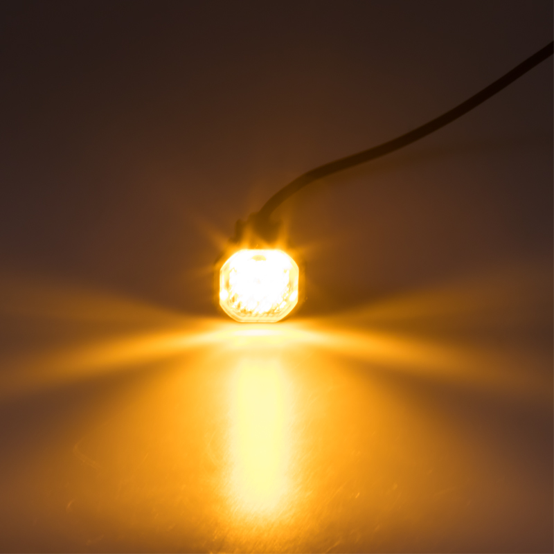 PROFI výstražné LED svetlo vonkajšie oranžové, 12-24V, ECE R65