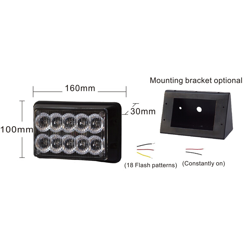 x PREDATOR dual 10x1W LED, 12-24V, modrý