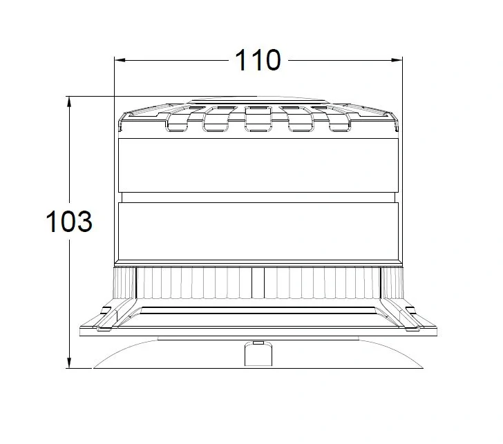 LED maják, 12-24V, 16xLED oranžový, magnet, smoke, ECE R65