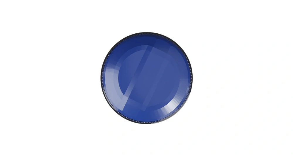 Robustný modrý LED maják, modrý hliník, 96W, ECE R65