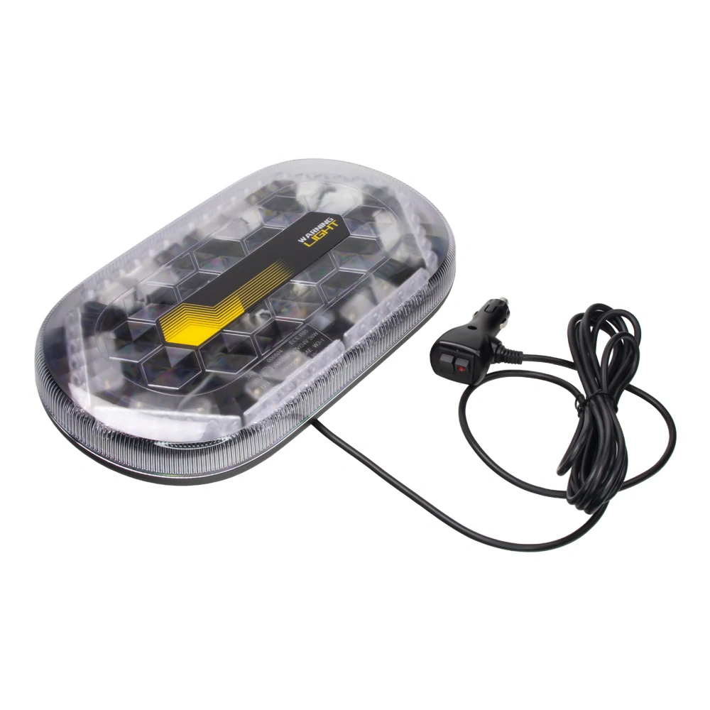 Mini LED rampa, oranžová, 48xLED, 12-24V, ECE R65, magnet