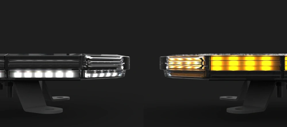 LED rampa 1080mm, oranžová+biela, 12-30V, ECE R65