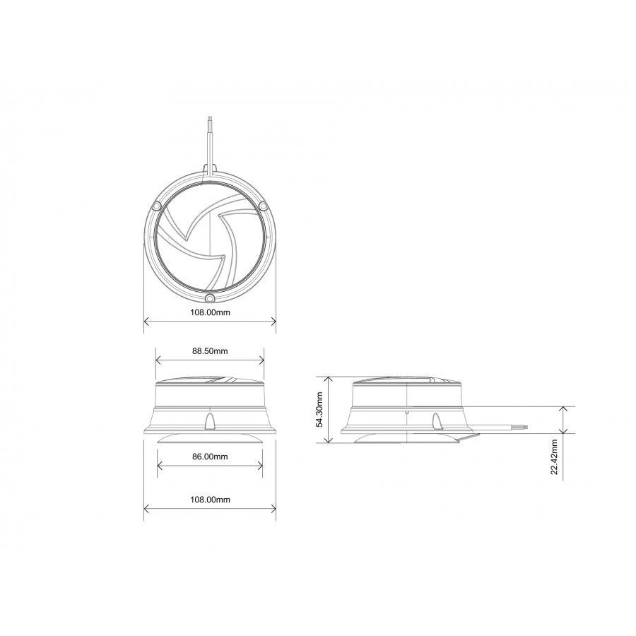 LED maják 19W 30x LED magnetické uchytenie ALR0071