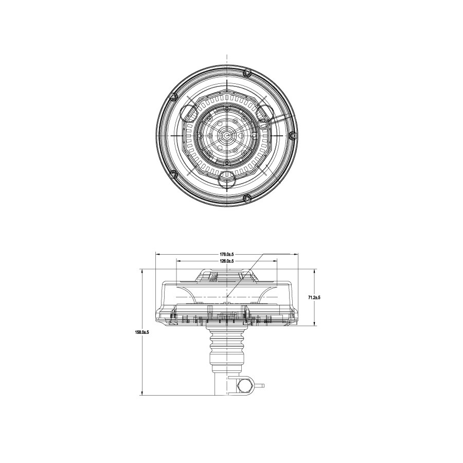 LED maják LED UFO II R65 R10 ALR0030