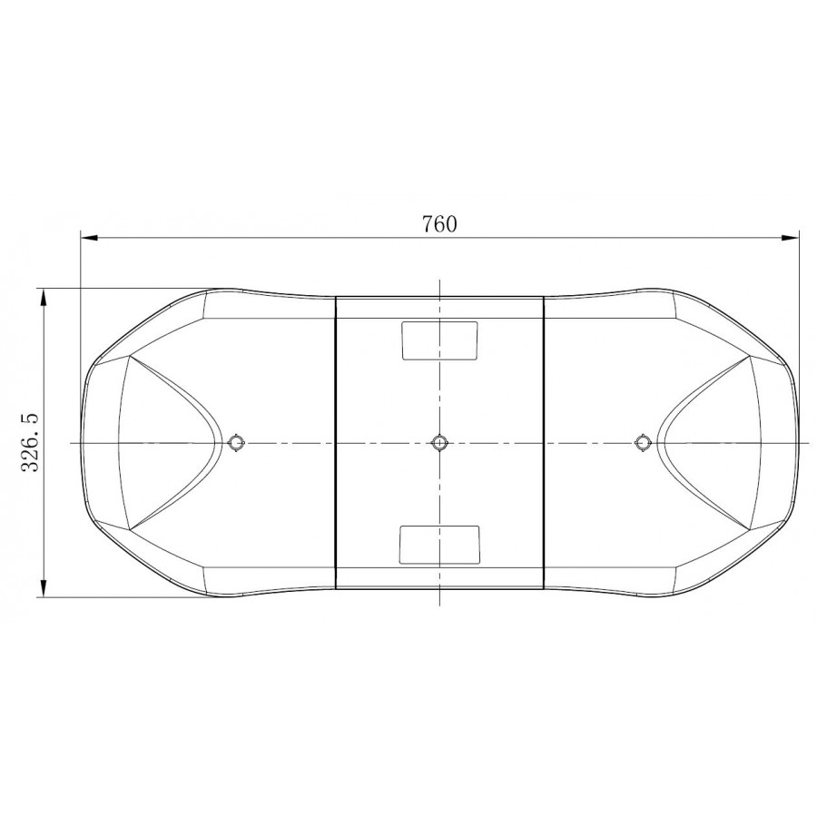 LED majáková rampa 760x326x81mm R65 R10 BLK0012