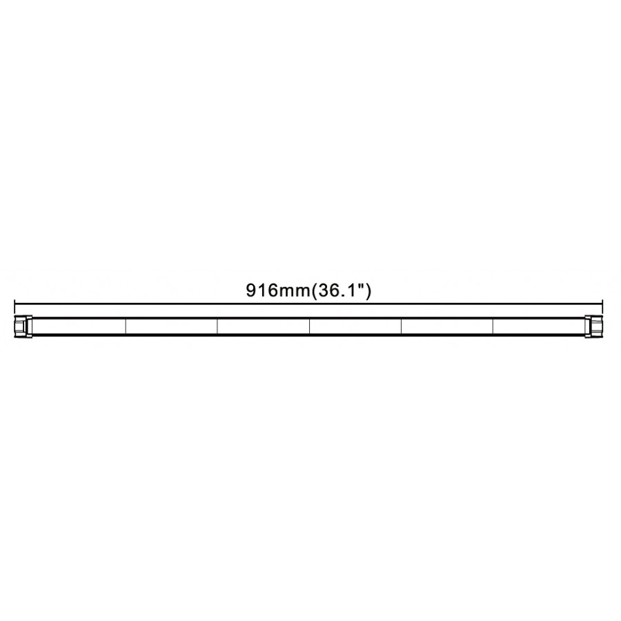 LED majáková rampa 916x35 R65 R10 BLK0037