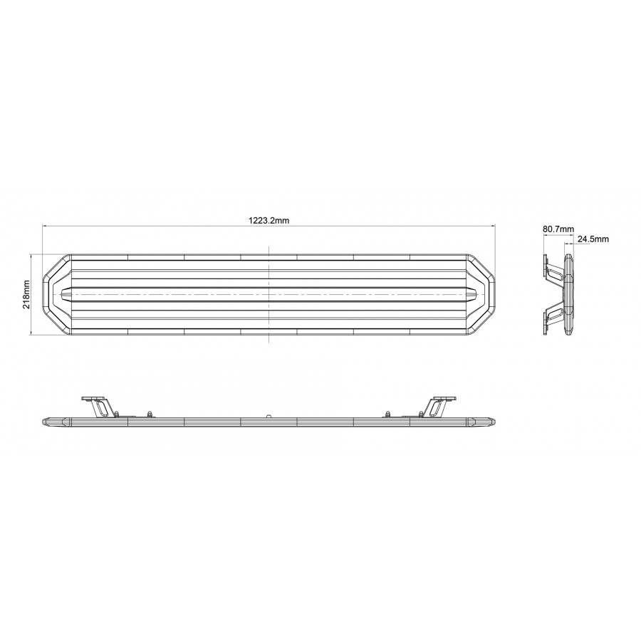 LED majáková rampa 1223mm R10 R65 BLK0042