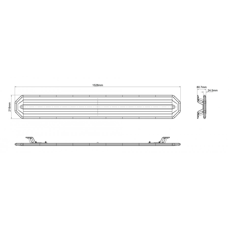 LED majáková rampa 1528mm R10 R65 BLK0043