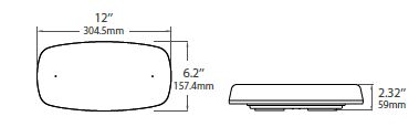 LED rampa oranžová, 84LEDx0,5W, magnet, 12-24V, 304mm, ECE R65 R10