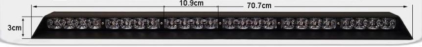 PREDATOR LED vnútorné, 24x LED 3W, 12V, modro-červené, 707mm