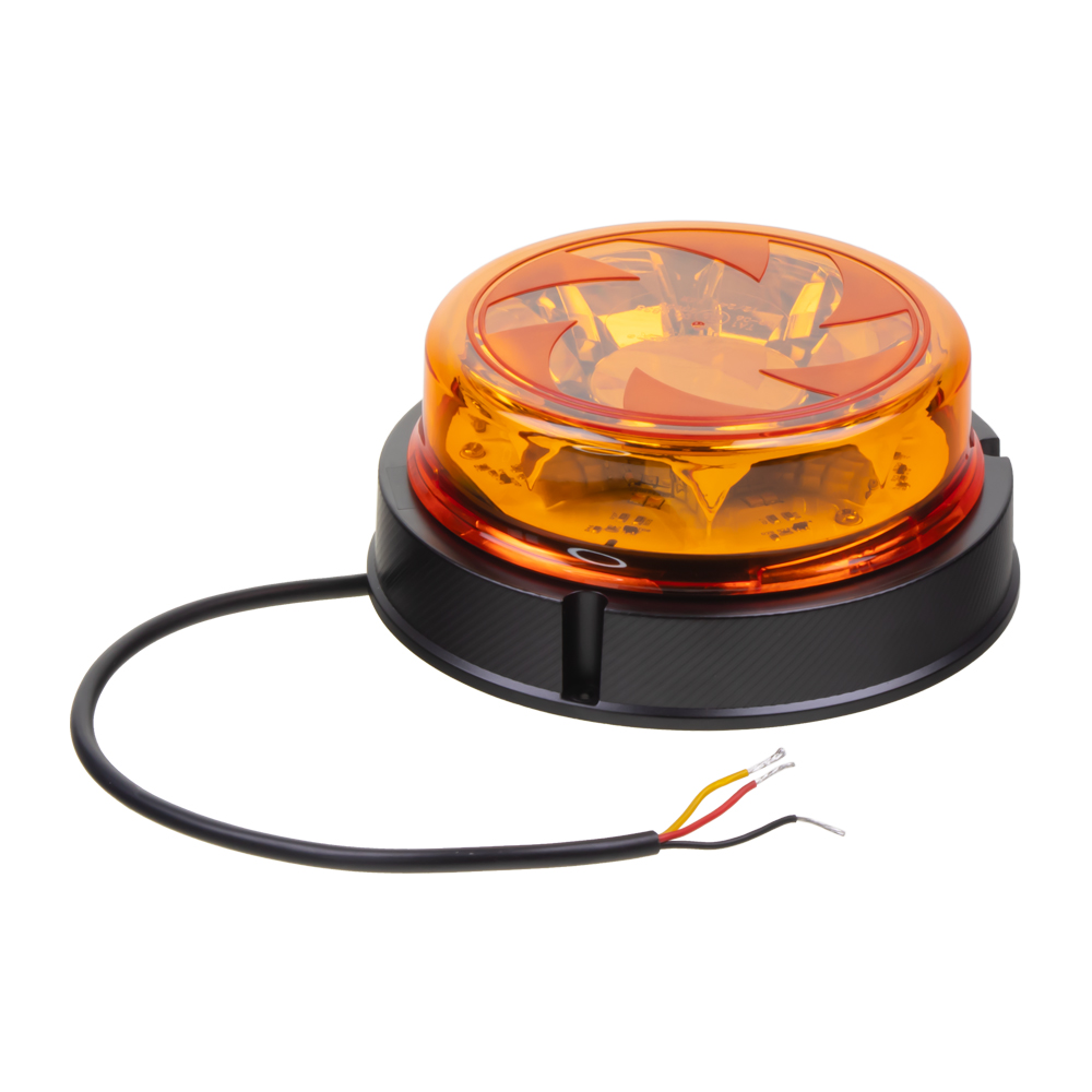 LED maják, 12-24V, 16x1W oranžový, fix, ECE R65