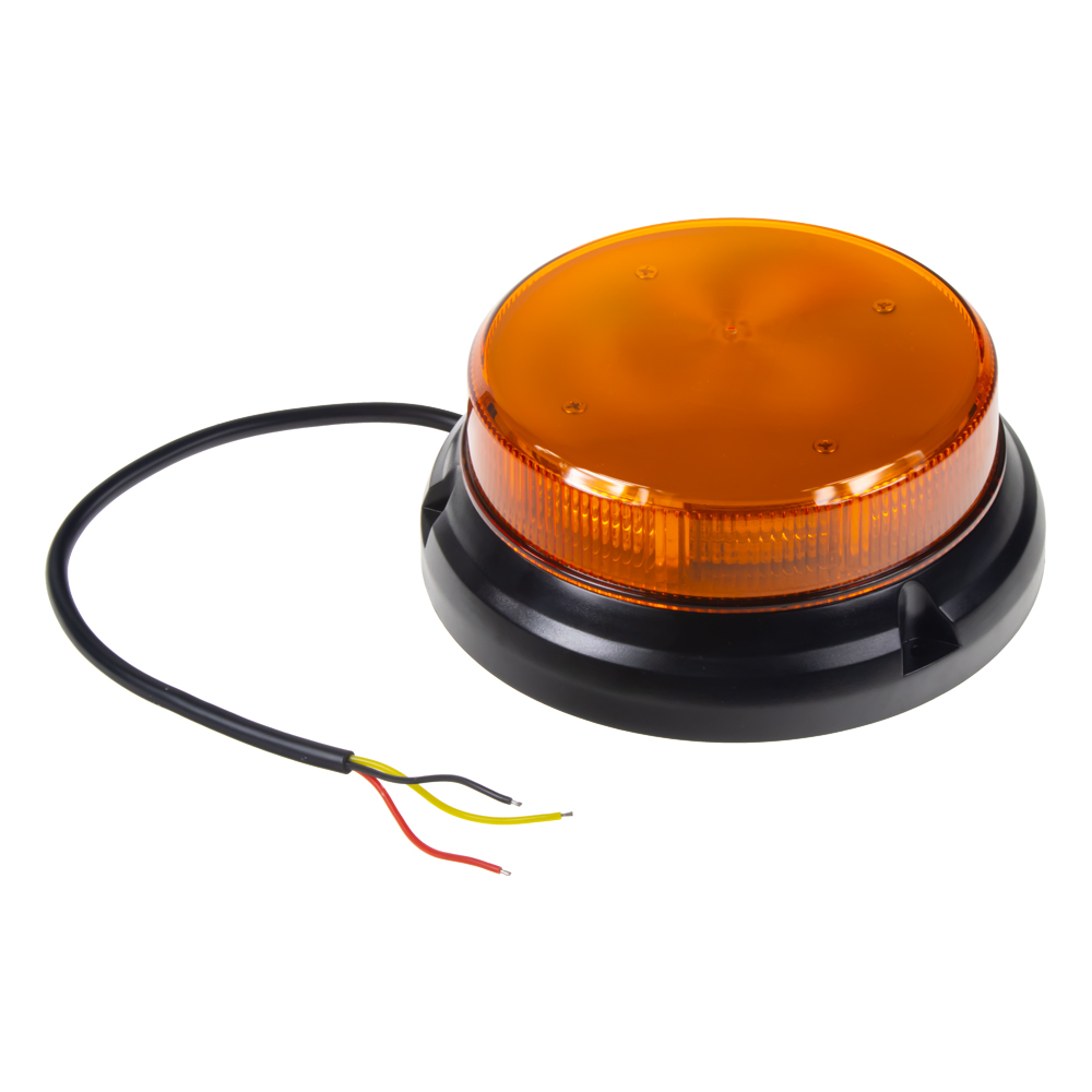 LED maják, 12-24V, 32x0,5W oranžový, pevná montáž, ECE R65 R10