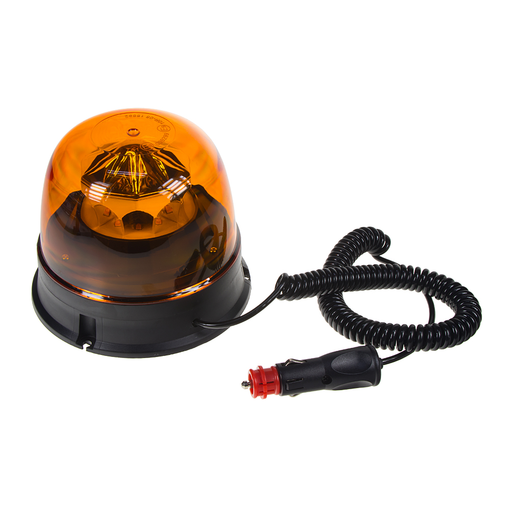 LED maják, 12-24V, 10x1,8W, oranžový, magnet, ECE R65 R10