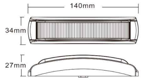 PREDATOR 6x3W LED, 12-24V, modrý, ECE R65