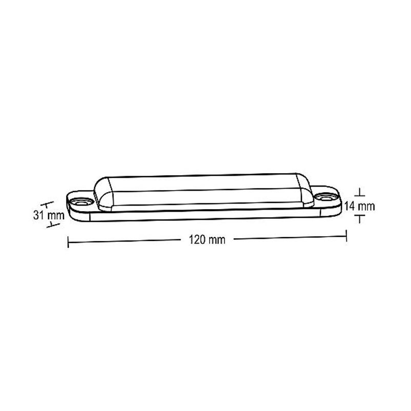 LINEAR LED 6x5W LED, 12-24V, modrý, ECE R65